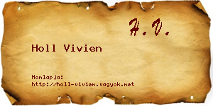 Holl Vivien névjegykártya